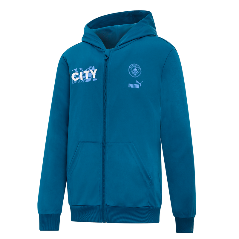 MCFC LW KIDS FTBLCORE POLY SUIT - lake blue