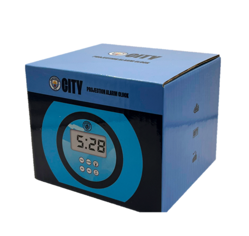 MCFC PROJECTION ALARM CLOCK - blue