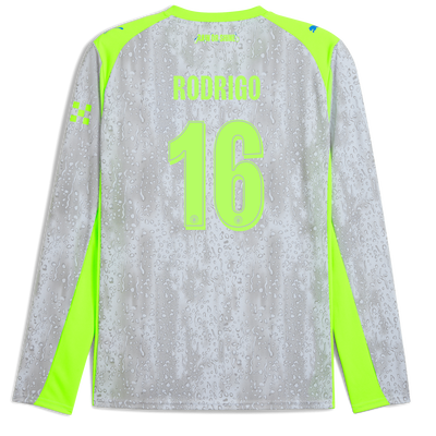 Manchester City Third Jersey 2025/26 Long Sleeve With RODRIGO 16 Printing