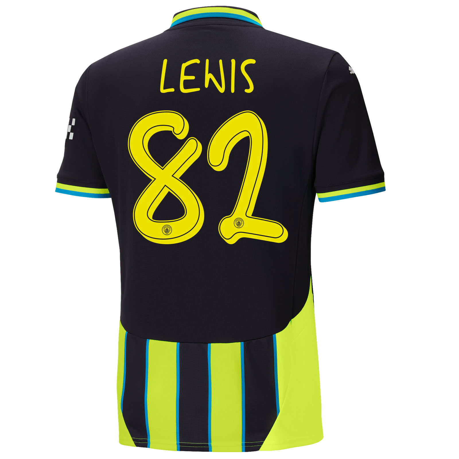 Manchester City Away Jersey 2024 25 With LEWIS 82 Printing
