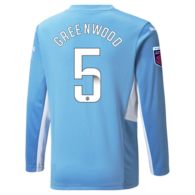 Manchester City Home Shirt Long Sleeve 21/22 with Alex Greenwood printing