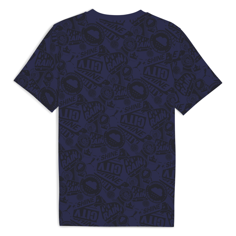 MCFC LW MENS FTBLCULTURE TEE AOP - navy