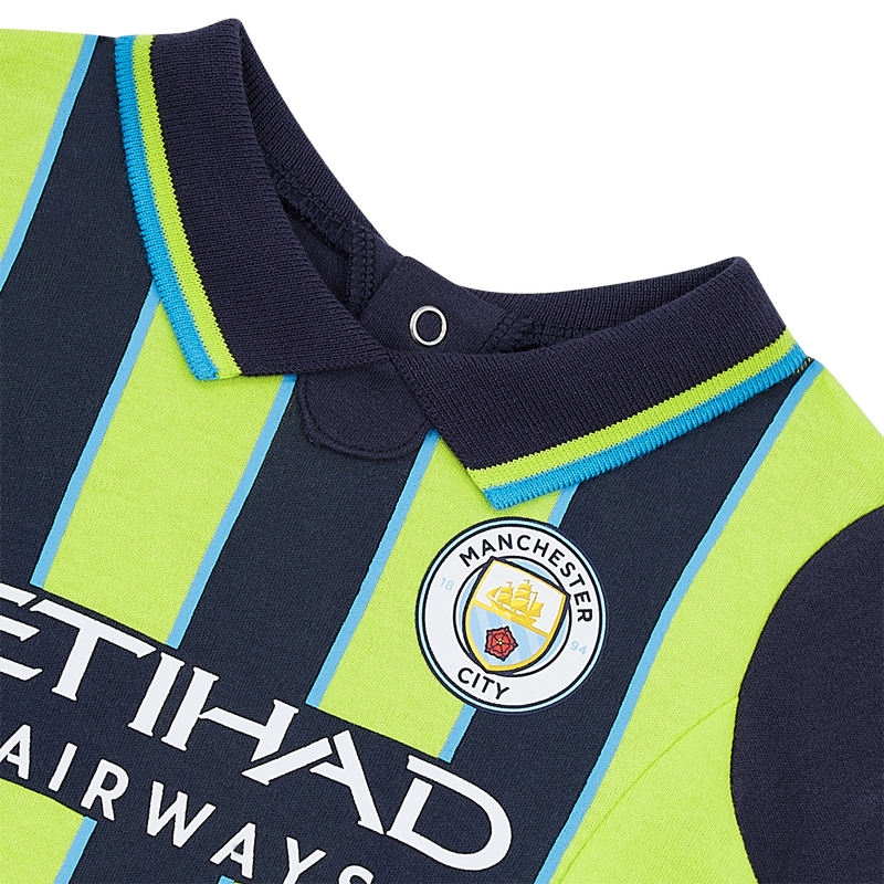 MCFC FW 24/25 AWAY BABY SLEEPSUI - yellow / navy