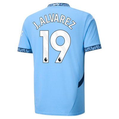 Manchester City Thuisshirt 2024/25 met J. ALVAREZ 19 bedrukking