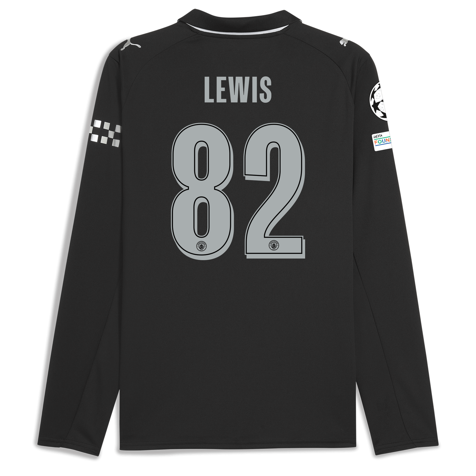 マンチェスター・シティ 2025/26 アウェイ 長袖 LEWIS 82