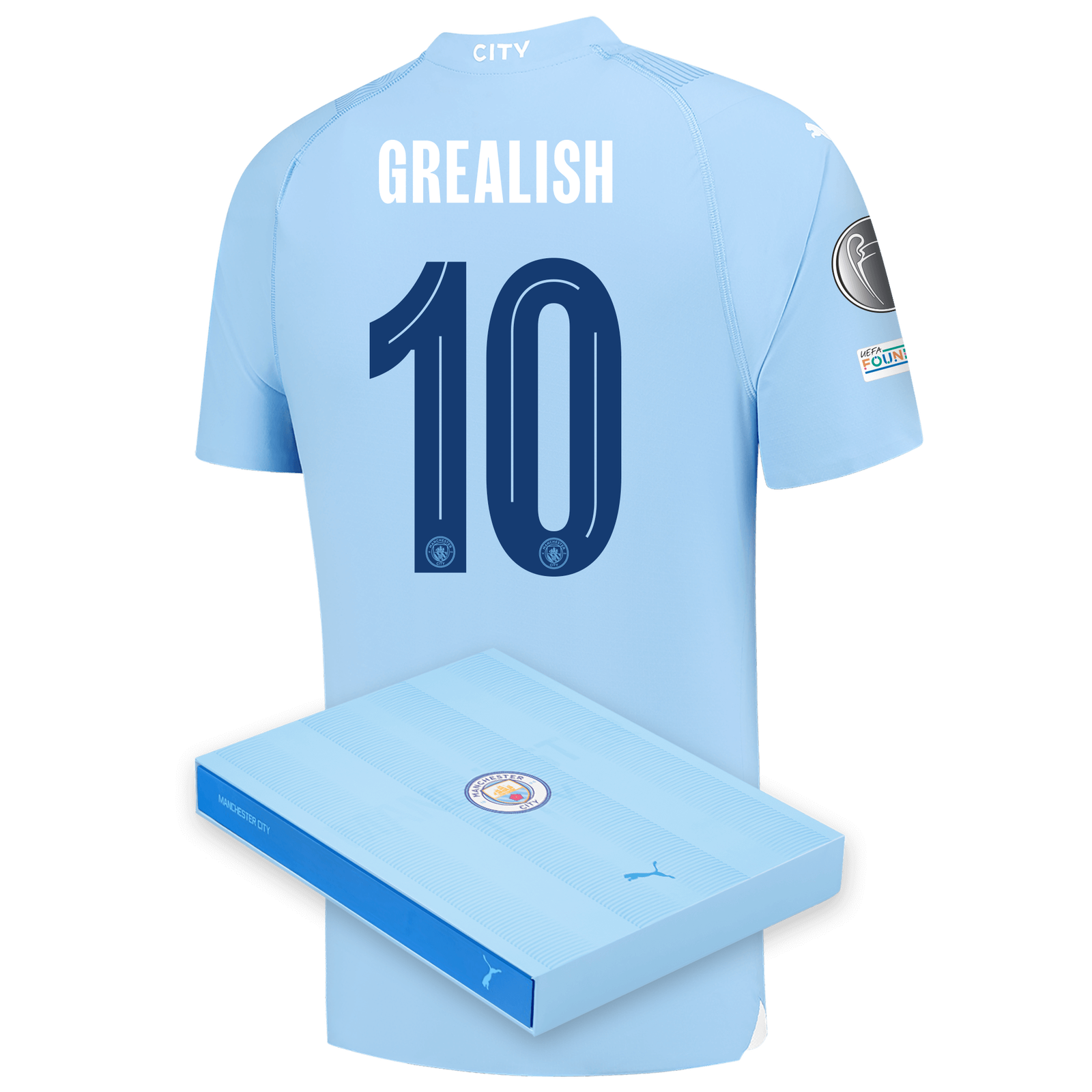 Manchester City Authentic Home Jersey 2023/24 with GREALISH 10 printing in  Gift Box