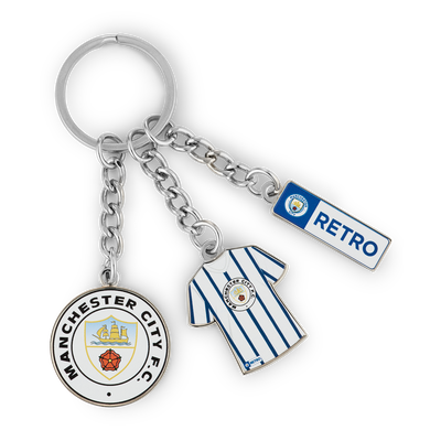 Manchester City Retro-Tage Anhänger-Schlüsselring