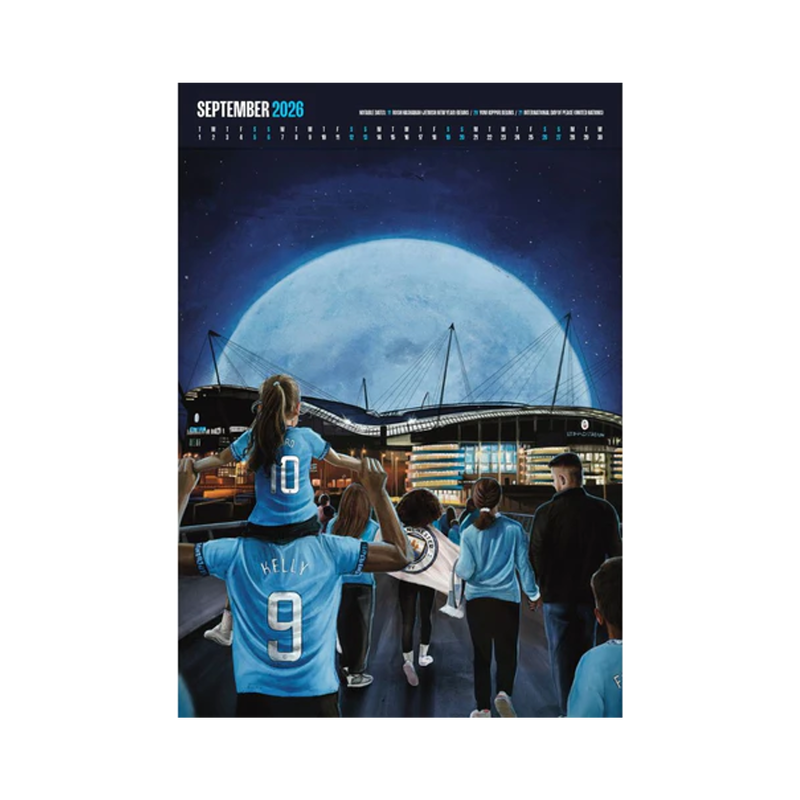 MCFC 2026 A3 CALENDAR - blue