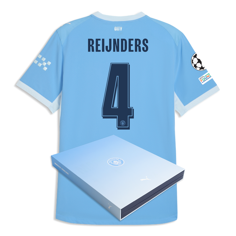Man City Home Authentic Jersey 2026/27 With REIJNDERS 4 Printing in Gift Box  blue-icy blue - Check out all Manchester City t-shirts online