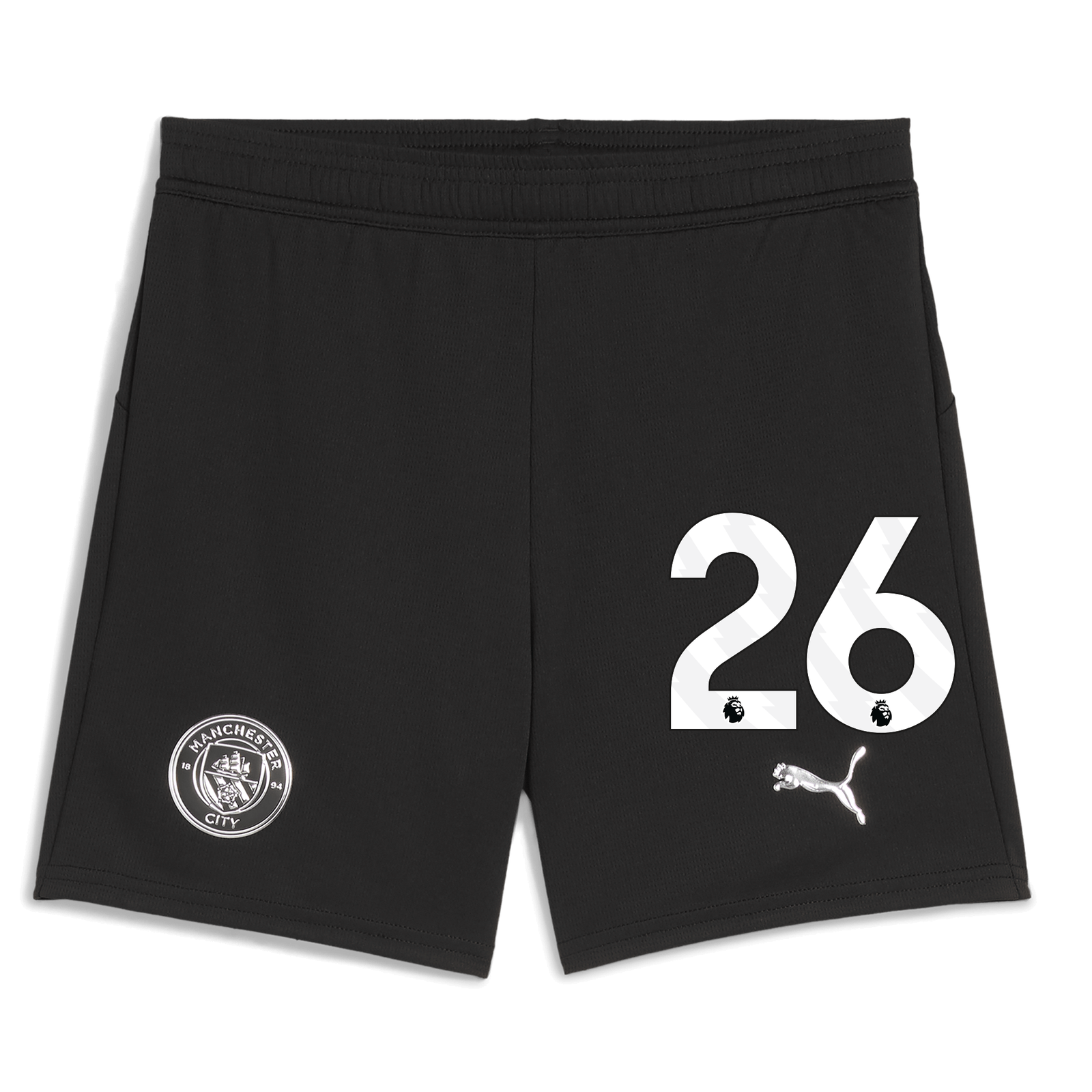 Kids' Manchester City Football Shorts 2025/26 with #26