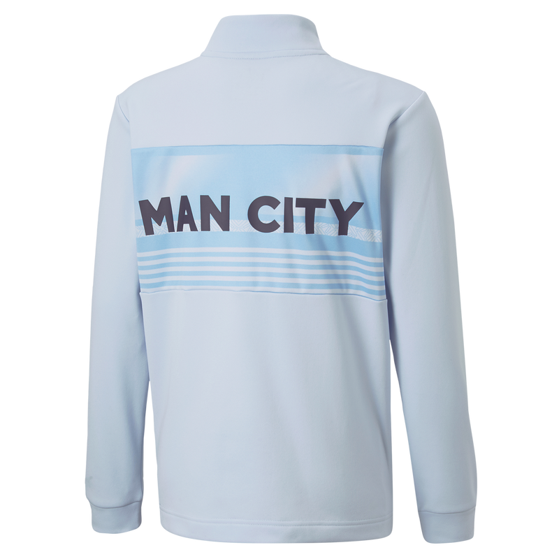 MCFC MW KIDS PREMATCH 1/4 ZIP TOP - light blue