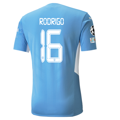 Manchester City Home Authentic Shirt 21/22 with Rodrigo printing