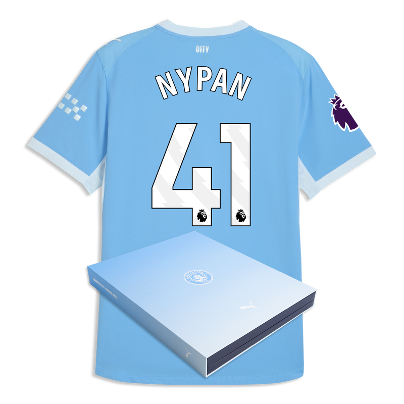 Man City Home Authentic Jersey 2026/27 With NYPAN 41 Printing in Gift Box  blue-icy blue - Size M from polyester for males