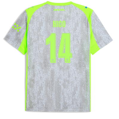 Manchester City 2025/26 Derde Shirt met bedrukking van NICO 14 Printing
