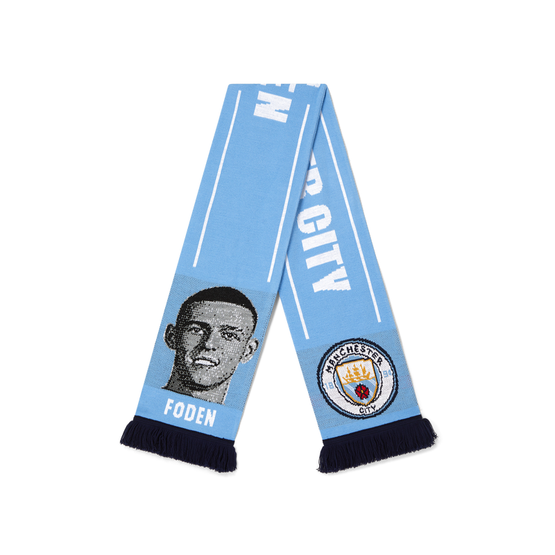 MCFC FW FODEN FACE SCARF - light blue