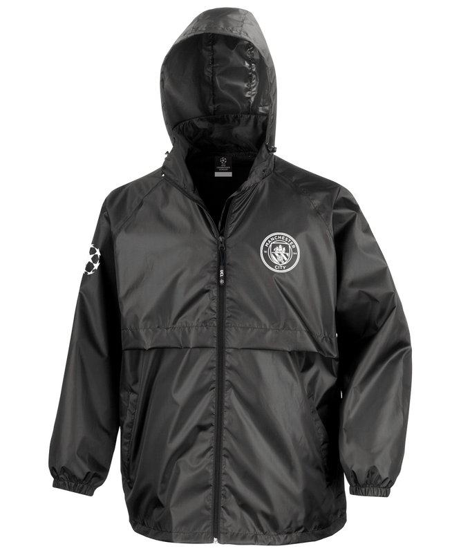 MCFC FW UCL CREST RAIN JACKET - black