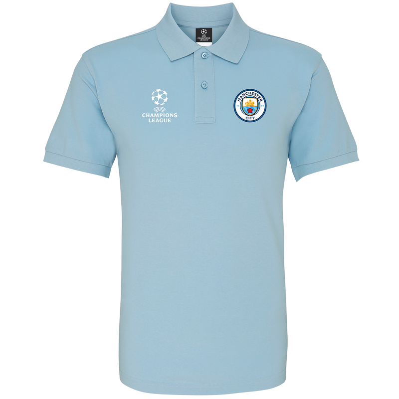 MCFC FW UCL CREST POLO - blue