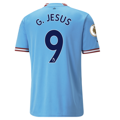 Manchester City Home Jersey 22/23 with G JESUS 9 printing