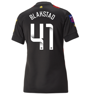 Women's Manchester City Away Jersey 2022/23 with BLAKSTAD 41 printing