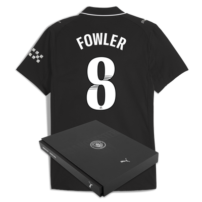 Manchester City Away Authentic Jersey 2025/26 With FOWLER 8 Printing in Gift Box