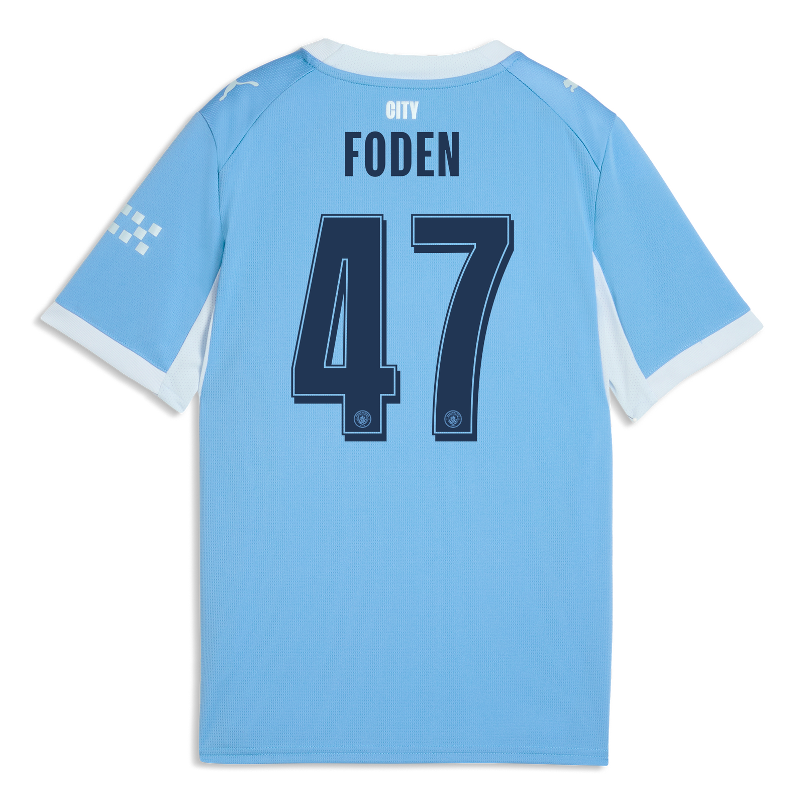 Kids' Manchester City Home Jersey 2026/27 With FODEN 47 Printing