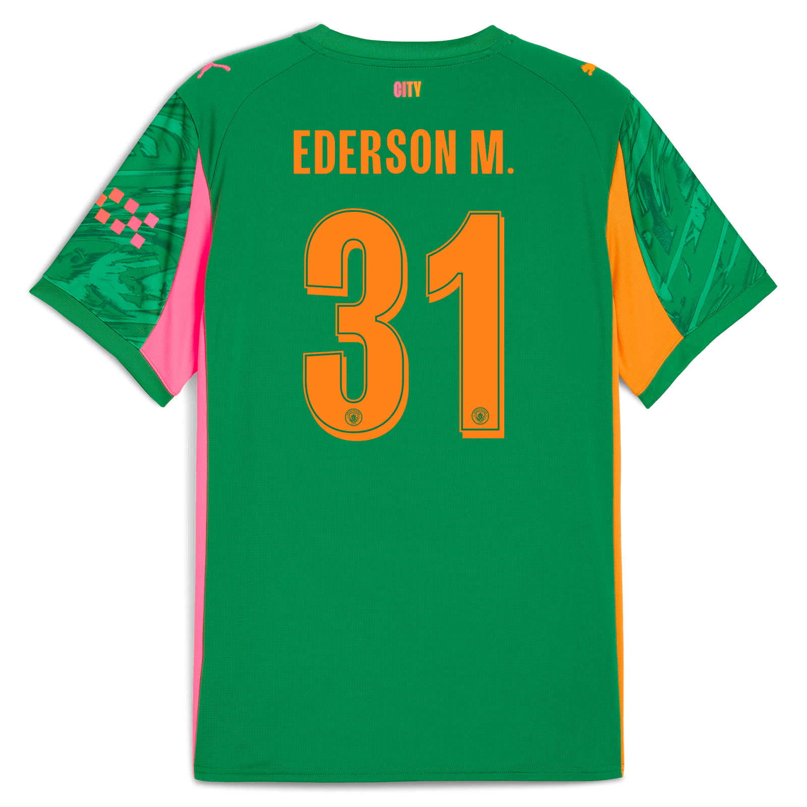 【メーカー直送】 Manchester City 31 M. EDERSON With 2025/26 Jersey Goalkeeper ウェア