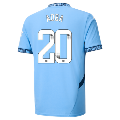 Manchester City Home Jersey 2024/25 With AOBA 20 Printing