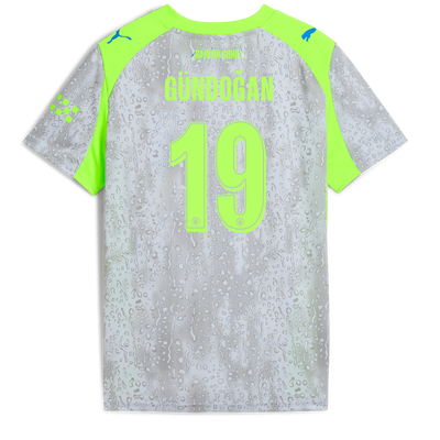 Camiseta Manchester City Tercera para niños 2025/26 con estampado de GÜNDOĞAN 19 Printing