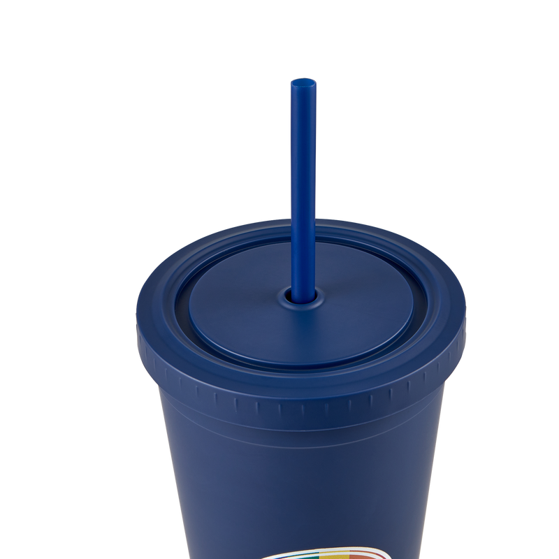 MCFC FW PRIDE CUP WITH STRAW - navy
