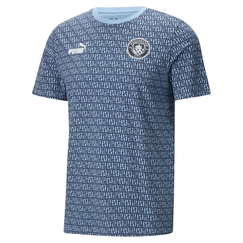 MCFC LW KIDS FTBLCULTURE TEE AOP - navy