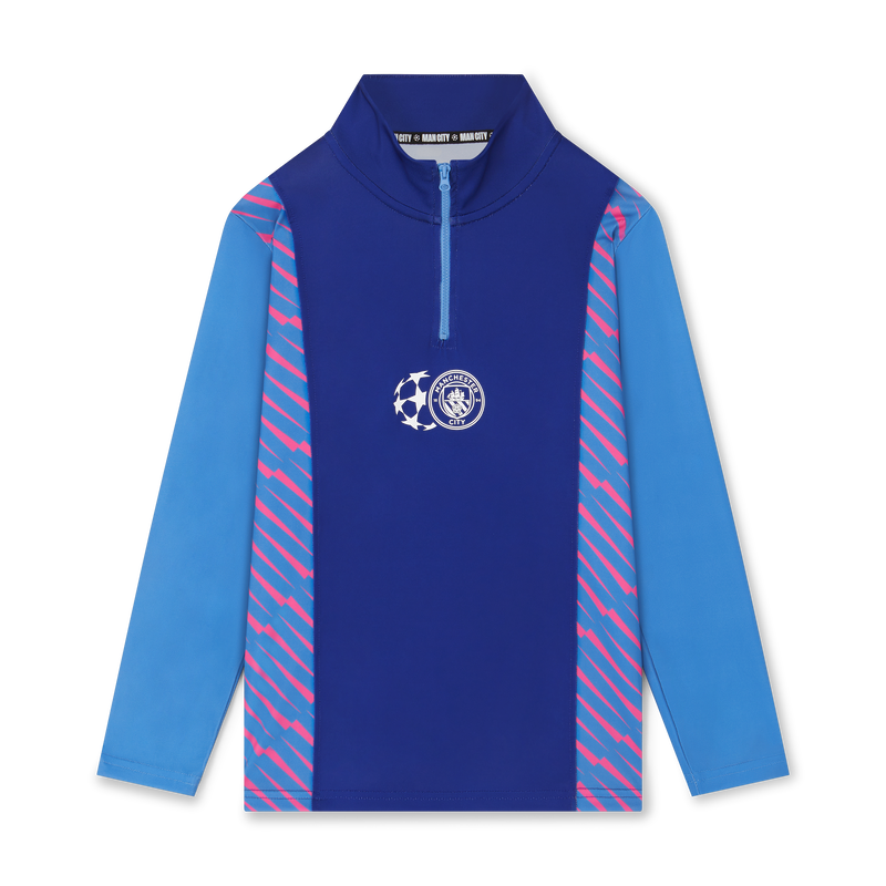 MCFC UCL KIDS LIGHTNING TRACK TOP - navy