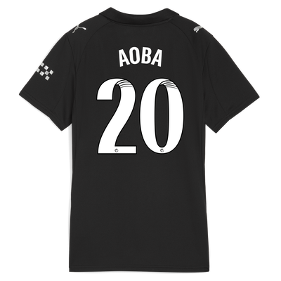 Women's Manchester City Away Jersey 2025/26 With AOBA 20 Printing