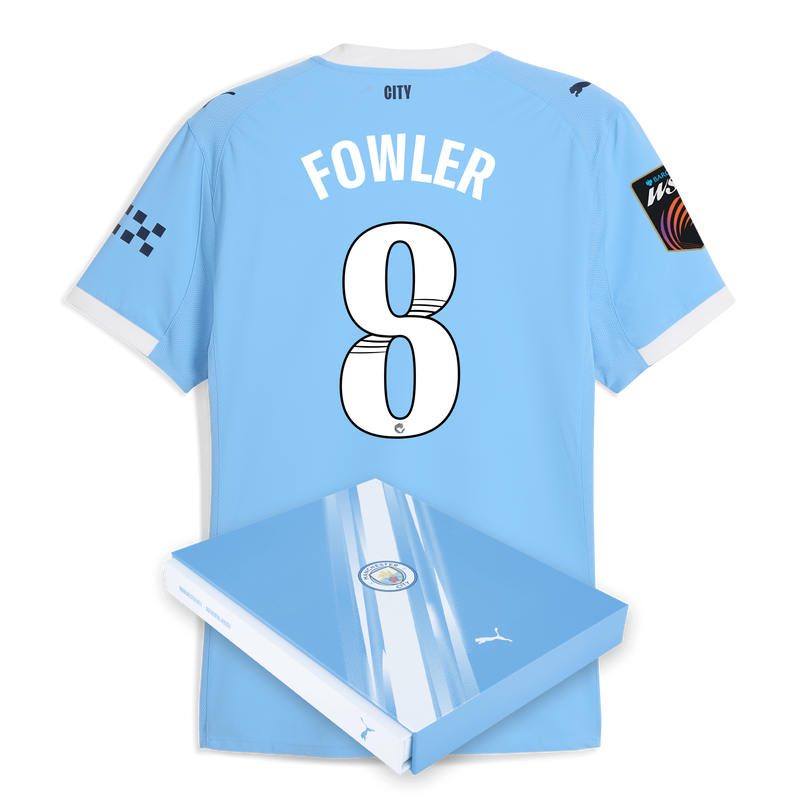 Manchester City Home Authentic Jersey 2025/26 With FOWLER 8 Printing in ...