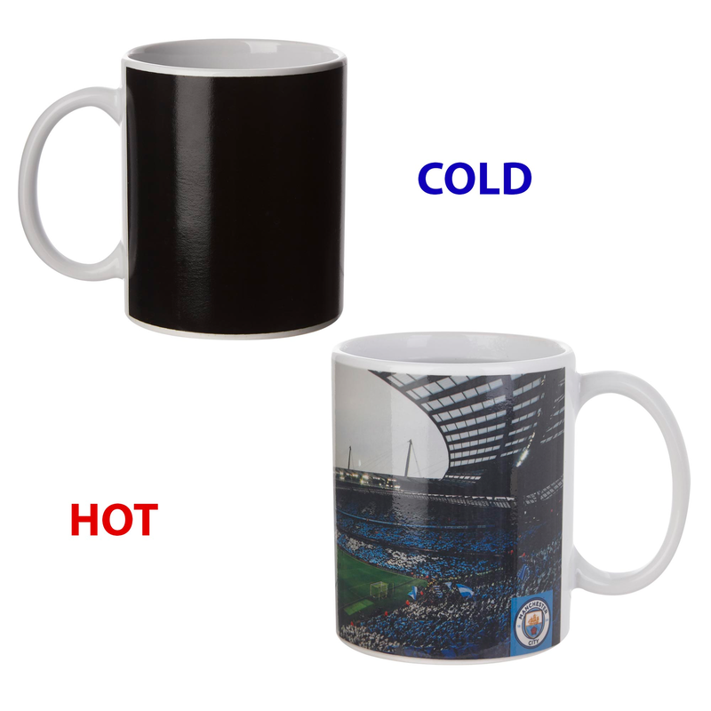 MCFC FW STADIUM HEAT CHANGE MUG F - white