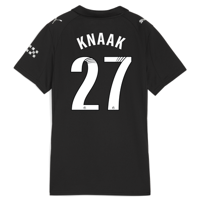 Women's Manchester City Away Jersey 2025/26 With KNAAK 27 Printing