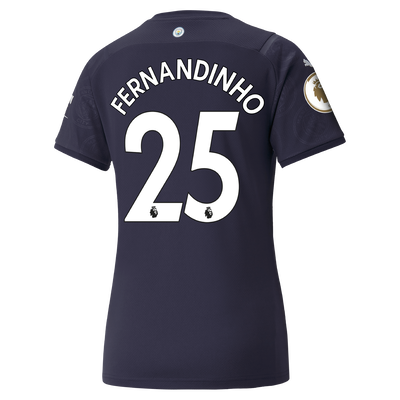 Womens Manchester City 3rd Shirt 21/22 with Fernandinho printing