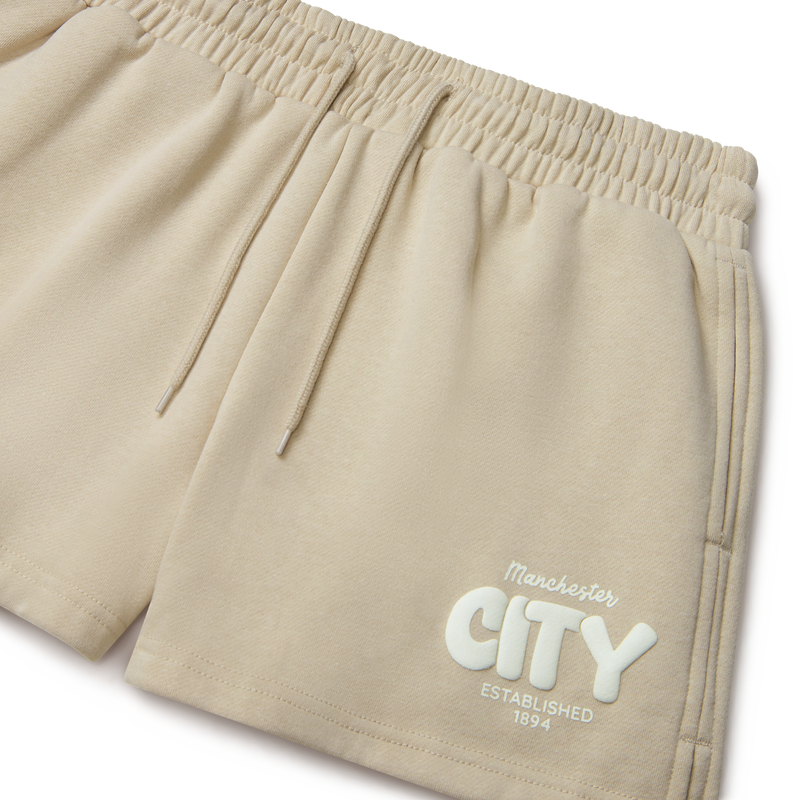 MCFC FW WOMENS BUBBLE TEXT SHORT - mocha