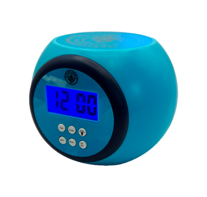 MCFC PROJECTION ALARM CLOCK - blue