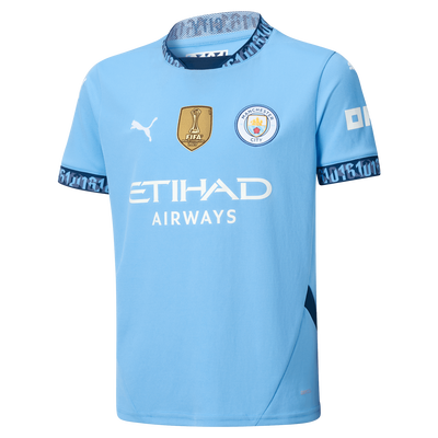 Kids' Manchester City Home Jersey 2024/25 With Custom Printing