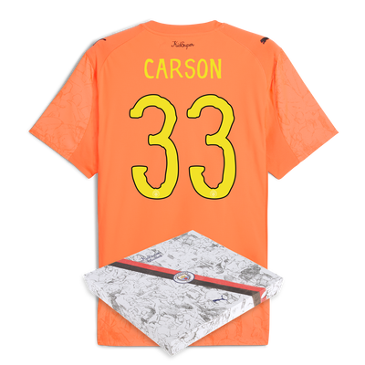 Manchester City KidSuper Authentic Trikot 2025/26 mit CARSON 33 Bedruckung in Geschenkbox