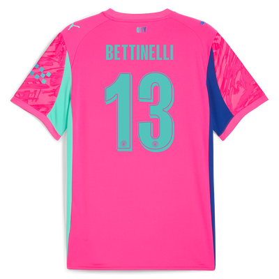 Kids' Manchester City Goalkeeper Jersey 2025/26 With BETTINELLI 13 Printing
