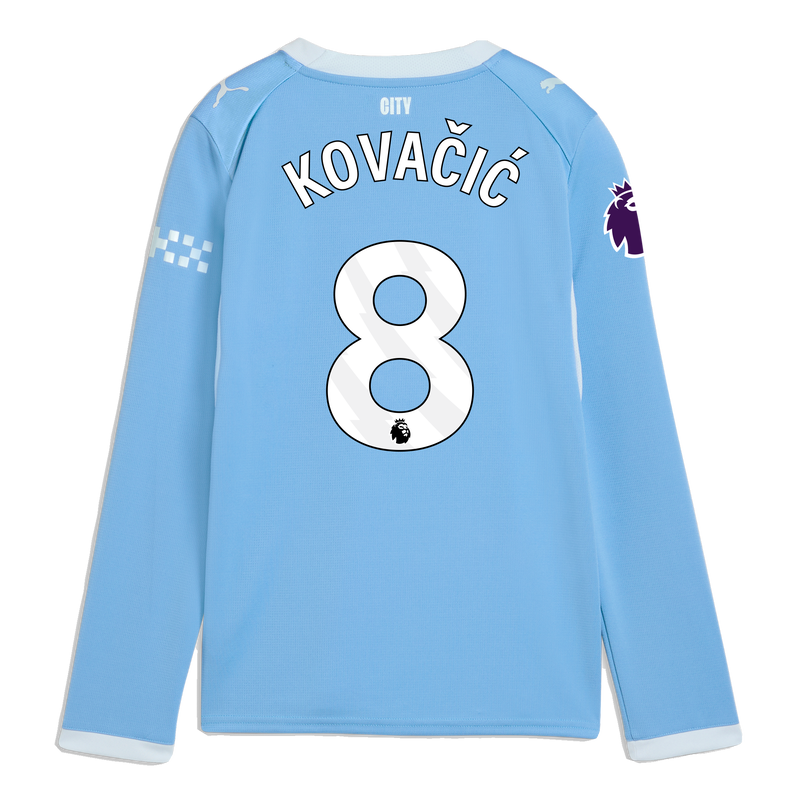 Kids' Man City Home Jersey 2026/27 Long Sleeve With KOVAČIĆ 8 Printing  blue-icy blue - Check out all Manchester City t-shirts online