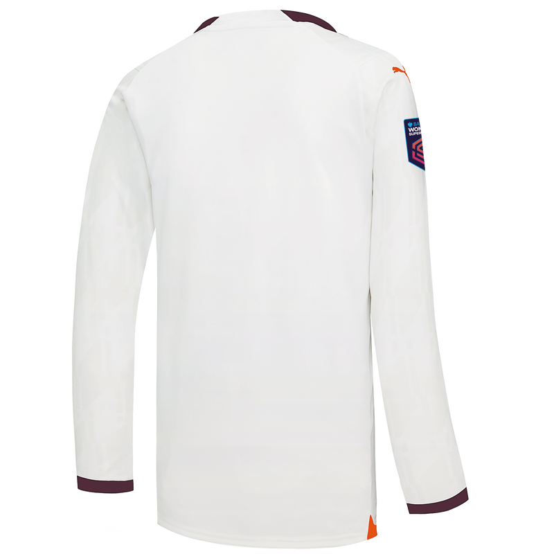 Manchester City Away Jersey 2023/24 Long Sleeve with custom 