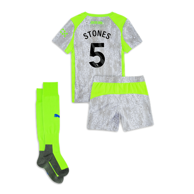 Manchester City Tercer Minikit 2025/26 con estampado STONES 5