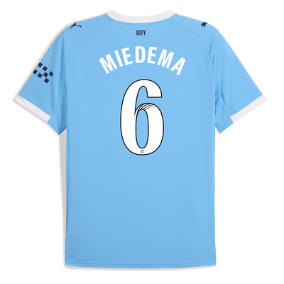 Manchester City Home Jersey 2025/26 With MIEDEMA 6 Printing