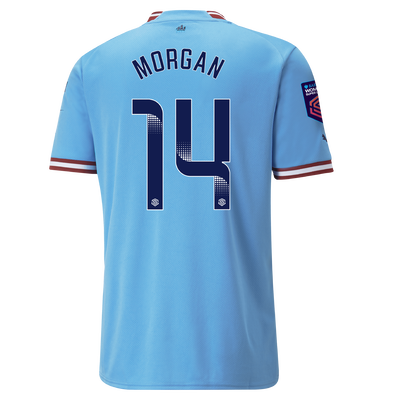 Manchester City Home Jersey 22/23 with MORGAN 14 printing
