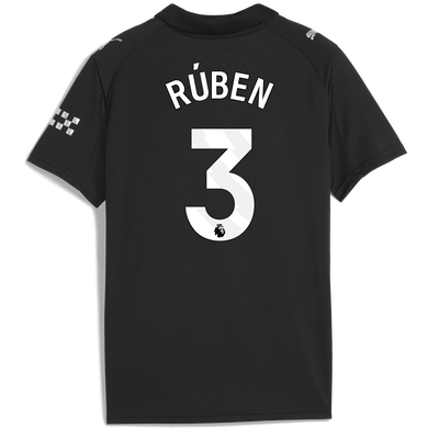 Kids' Manchester City Away Jersey 2025/26 With RÚBEN 3 Printing