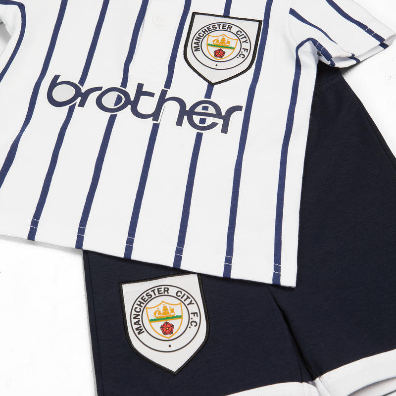 MCFC BABY 1993 RETRO SHORT & TEE - white