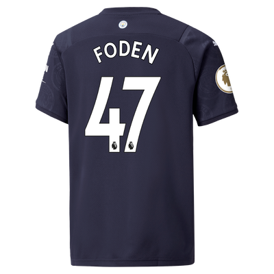 Kids Manchester City 3rd Shirt 21/22 with Phil Foden printing