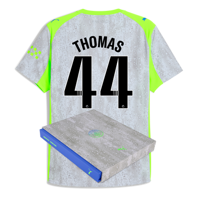 Manchester City Third Authentic Jersey 2025/26 With THOMAS 44 Printing in Gift Box